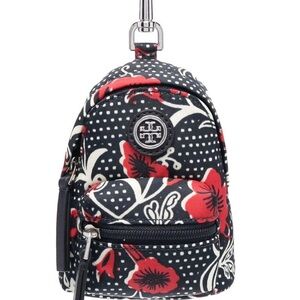 Floral Print Mini Backpack bag charm